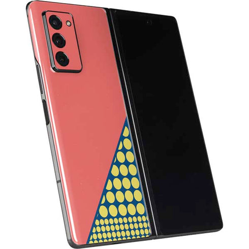 Coral Diagonal Split Galaxy Z Fold2 5G Skin