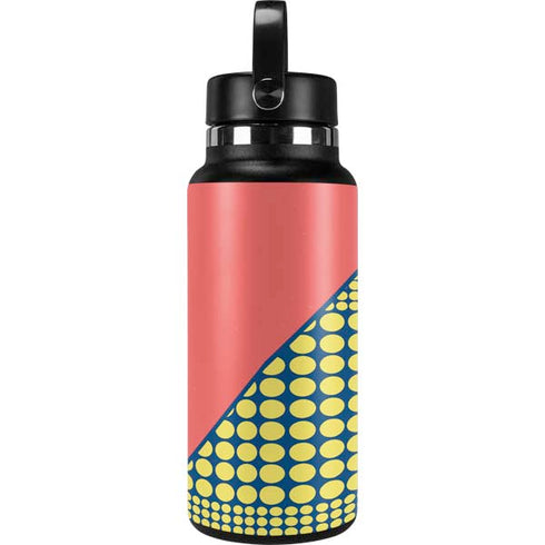Coral Diagonal Split Hydro Flask 32oz Wide Mouth Skin