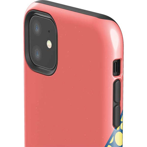 Coral Diagonal Split iPhone 11 Impact Case