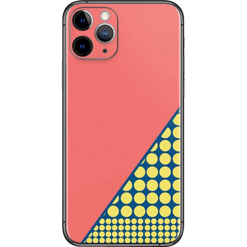 Coral Diagonal Split iPhone 11 Pro Skin