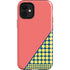 Coral Diagonal Split iPhone 12 Mini Impact Case
