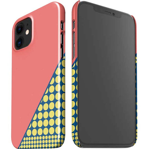 Coral Diagonal Split iPhone 12 Mini Lite Case