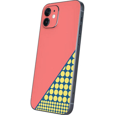 Coral Diagonal Split iPhone 12 Mini Skin