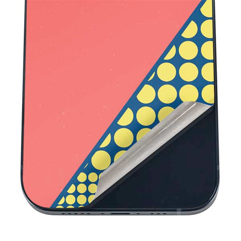 Coral Diagonal Split iPhone 12 Mini Skin