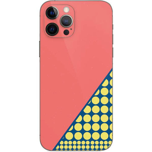Coral Diagonal Split iPhone 12 Pro Skin