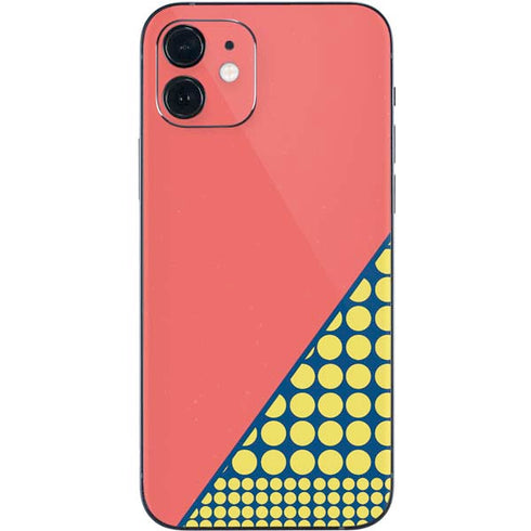 Coral Diagonal Split iPhone 12 Skin