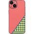 Coral Diagonal Split iPhone 13 Mini Skin