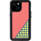 Coral Diagonal Split iPhone 13 Mini Waterproof Case