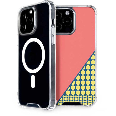 Coral Diagonal Split iPhone 13 Pro Max MagSafe Case
