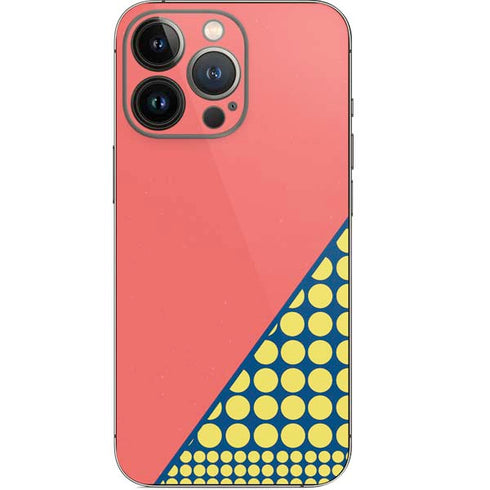 Coral Diagonal Split iPhone 13 Pro Skin