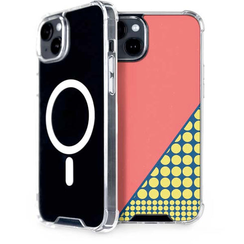 Coral Diagonal Split iPhone 14 MagSafe Case