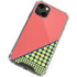 Coral Diagonal Split iPhone 14 Plus Clear Case