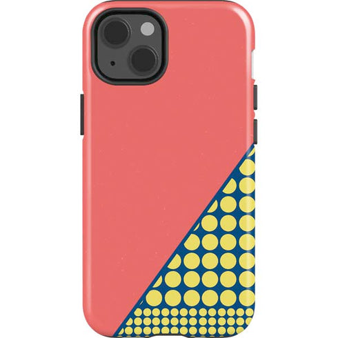 Coral Diagonal Split iPhone 14 Impact Case