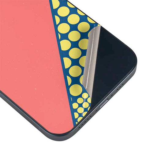 Coral Diagonal Split iPhone 14 Plus Skin