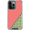 Coral Diagonal Split iPhone 15 Pro Clear Case