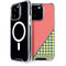 Coral Diagonal Split iPhone 15 Pro MagSafe Case