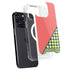 Coral Diagonal Split iPhone 15 Pro MagSafe Case