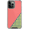 Coral Diagonal Split iPhone 15 Pro Max Clear Case