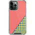 Coral Diagonal Split iPhone 15 Pro Max Clear Case