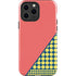 Coral Diagonal Split iPhone 15 Pro Max Impact Case