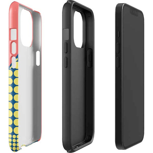 Coral Diagonal Split iPhone 15 Pro Max Impact Case