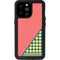 Coral Diagonal Split iPhone 14 Pro Max Waterproof Case