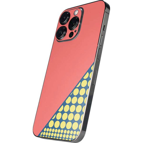 Coral Diagonal Split iPhone 15 Pro Skin