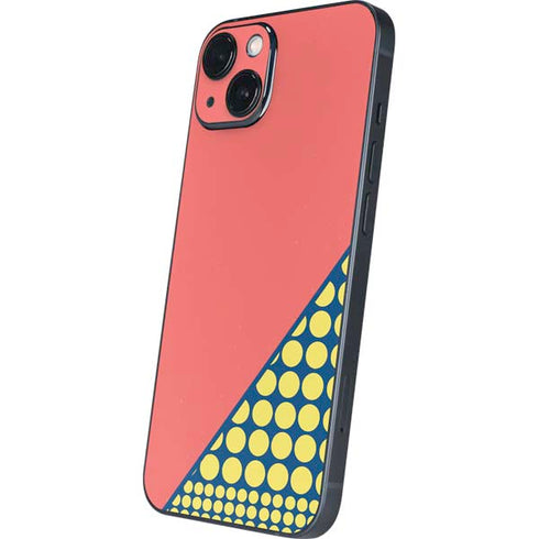 Coral Diagonal Split iPhone 14 Skin