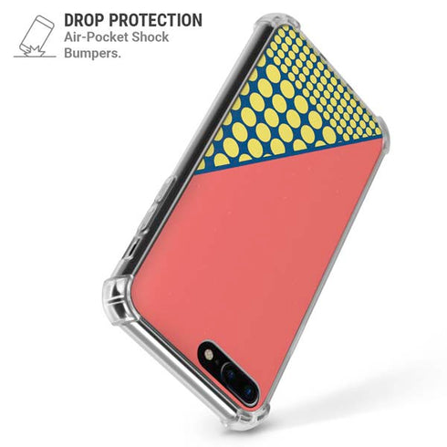 Coral Diagonal Split iPhone 7/8 Plus Clear Case