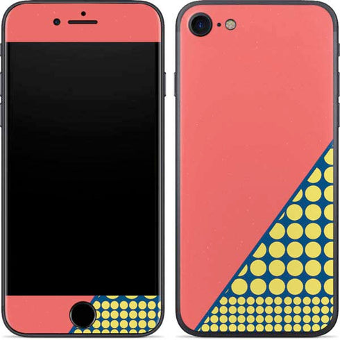Coral Diagonal Split iPhone 7 Skin