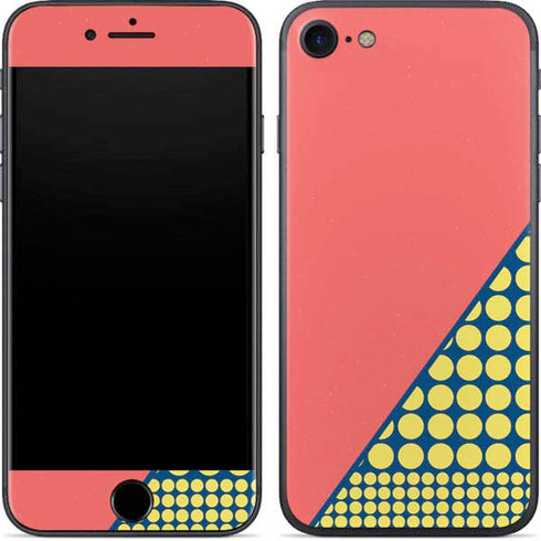 Coral Diagonal Split iPhone 8 Skin