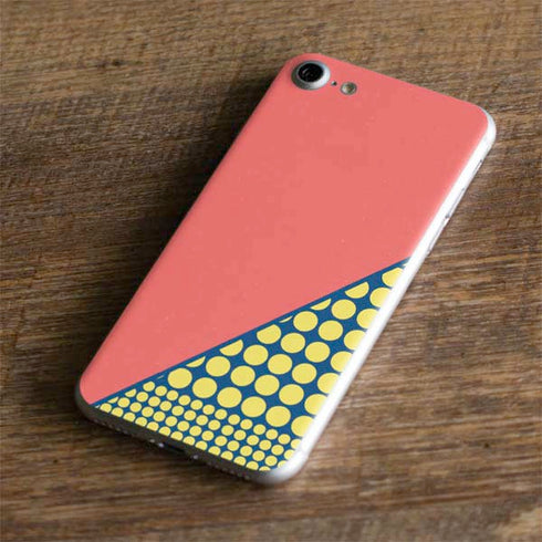 Coral Diagonal Split iPhone 8 Skin