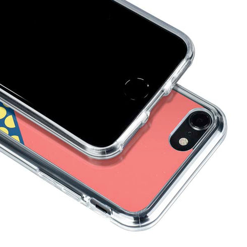 Coral Diagonal Split iPhone SE (2nd & 3rd Gen) Clear Case