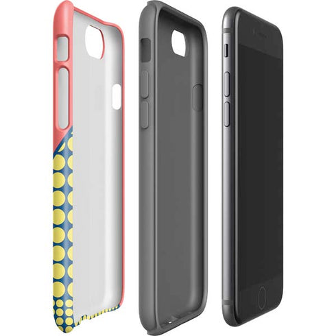 Coral Diagonal Split iPhone SE (2nd & 3rd Gen) Pro Case