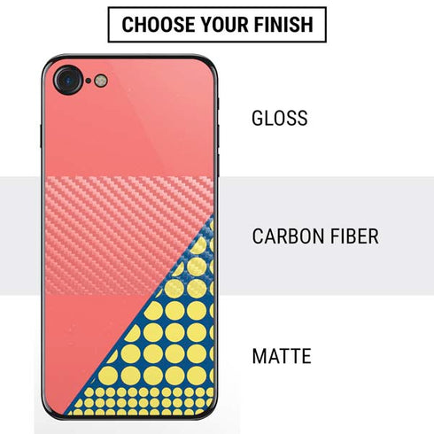 Coral Diagonal Split iPhone SE (2nd & 3rd Gen) Skin