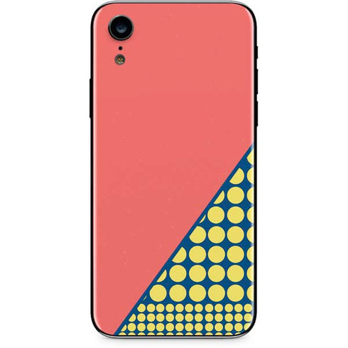 Coral Diagonal Split iPhone XR Skin