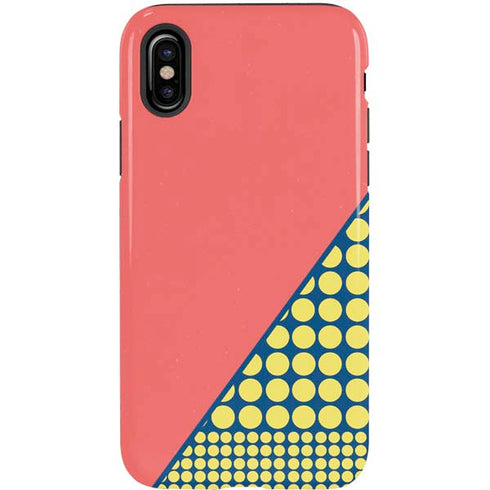 Coral Diagonal Split iPhone XS Pro Case