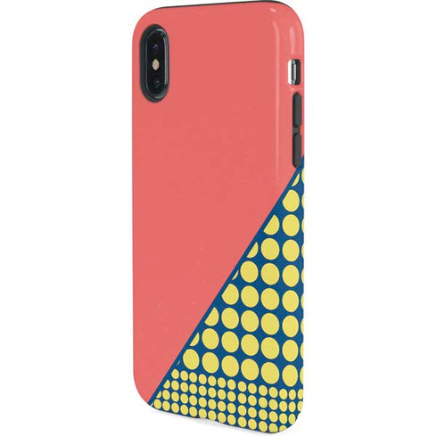 Coral Diagonal Split iPhone XS Pro Case
