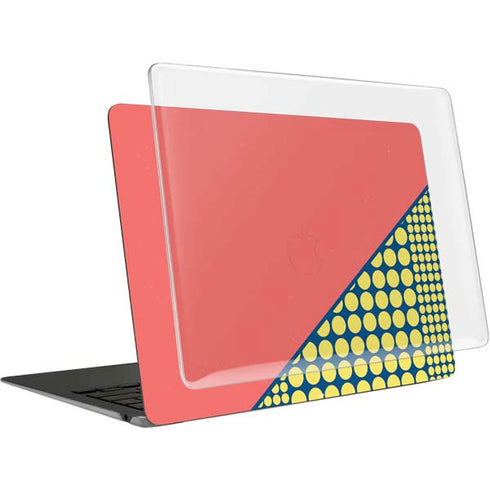 Coral Diagonal Split MacBook Air 13in M1 (2021) Case plus Skin