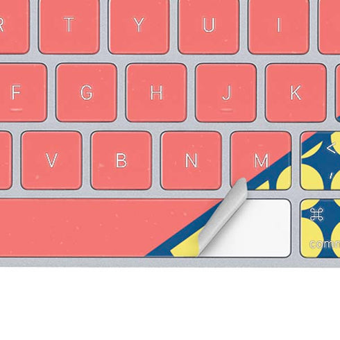 Coral Diagonal Split Magic Keyboard Skin