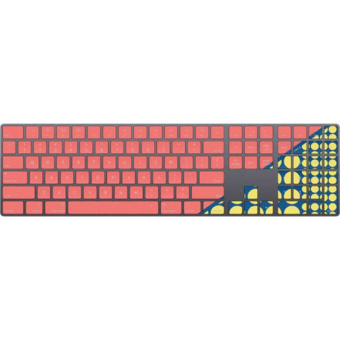 Coral Diagonal Split Magic Keyboard with Numeric Keypad Skin
