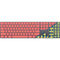 Coral Diagonal Split Magic Keyboard with Numeric Keypad Skin