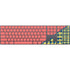 Coral Diagonal Split Magic Keyboard with Numeric Keypad Skin