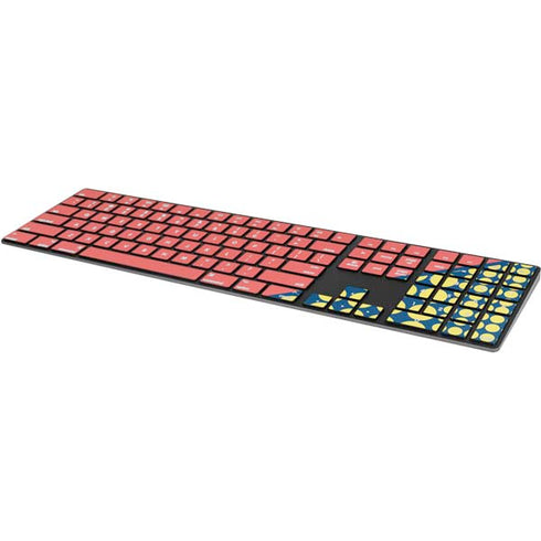 Coral Diagonal Split Magic Keyboard with Numeric Keypad Skin