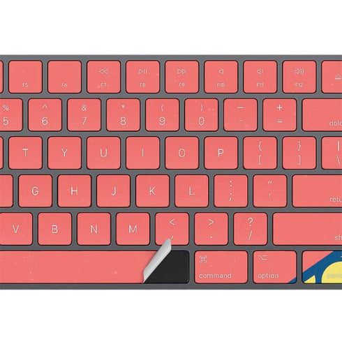 Coral Diagonal Split Magic Keyboard with Numeric Keypad Skin