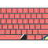 Coral Diagonal Split Magic Keyboard with Numeric Keypad Skin