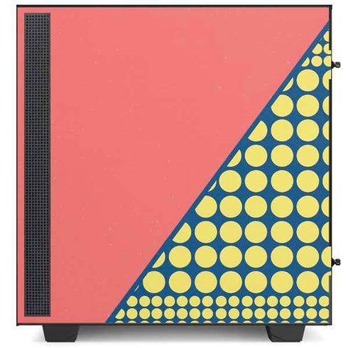 Coral Diagonal Split NZXT H510 Compact ATX Mid-Tower Case Skin