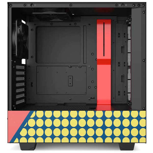 Coral Diagonal Split NZXT H510 Compact ATX Mid-Tower Case Skin