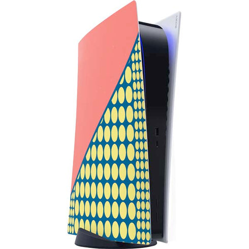 Coral Diagonal Split PS5 Digital Edition Console Skin