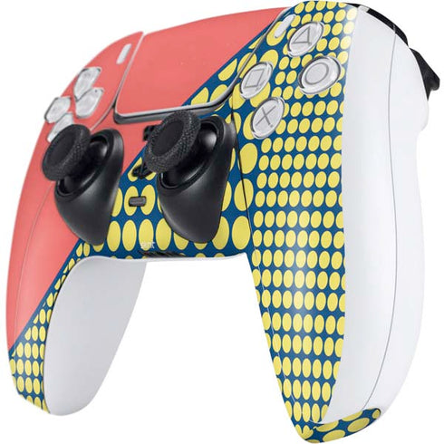 Coral Diagonal Split PS5 Controller Skin